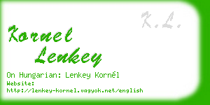kornel lenkey business card